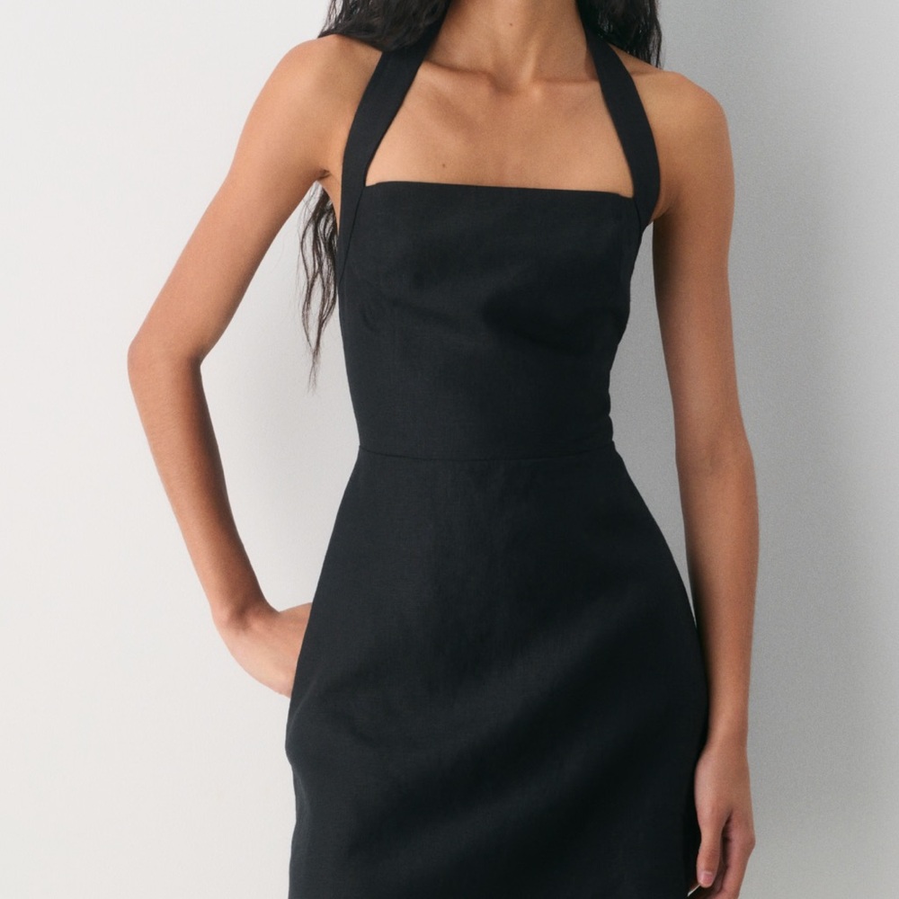 Vince Black Mini Halter Dress